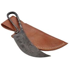 Hand Forged Medieval Trailing Point Banquet Dinner Knife w/ Leather Sheath picture
