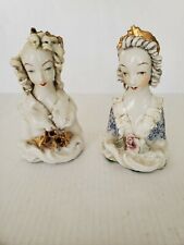 Vintage 1940s CORDEY China Porcelain Figurine Lady Excellent Condition Set of 2 picture