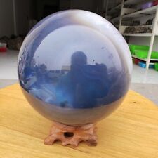 1800g Natural Rare Blue Agate Geode Ball Quartz crystal Cluster Sphere Healing picture
