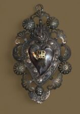 Ex Sharp Heart 7 1/8x4 1/2in Sacred Tattoo Vintage Chasing Baroque Design picture
