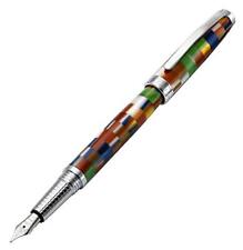 Xezo Urbanite II Fountain Pen, Fine Nib. Jazzy Multicolor Checkered Acrylic o... picture