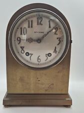 1920's SETH THOMAS Brass Dome Top Tombstone 8 Day 'Time & Strike' Mantel Clock picture