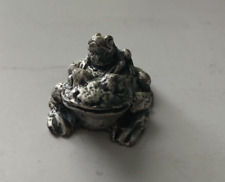 Vintage Peltro Pewter Figurine- Frogs - Made In Italy picture