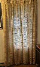 VINTAGE PINCH PLEATED DRAPES , LINED PANELS X2 . picture