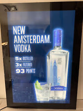 New Amsterdam Vodka Large Lighted Wall Hanging Bar Sign 17