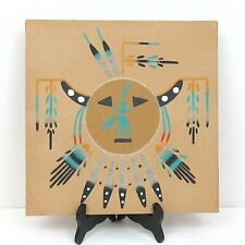 1981 BOB SMITH Wind Chant NAVAJO Medicine Man Sand Painting Signed Dated 12 x 12 picture