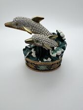 Jumping Dolphin On Waves Trinket Box picture