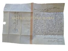 1844 antique STAMPLESS COVER LETTER troy ny CHAS VEAZIE stagecoach train builder picture