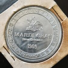 Anheuser-Busch Beer: Budweiser Clydesdales Horses Mardi Gras Doubloon Rare 1969 picture