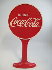 Coca-Cola Doorstop Round Sign Cast Iron Red Drink Coca-Cola Logo Retro picture