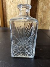 Italian clear glass whiskey decanter 8