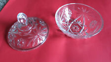Vintage Anchor Hocking EAPC Covered Crystal Glass Serving Candy Bowl picture