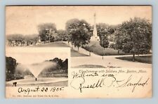 Boston MA-Massachusetts, The Common, Soldiers Monument, c1905 Vintage Postcard picture
