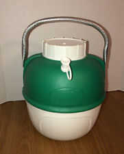 Vintage Poloron Drink Cooler Jug Green White 1 Gallon Vacucel Insulated USA picture