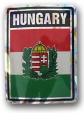 Hungary Country Reflective Decal Bumper Sticker 3.875
