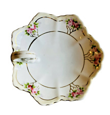 Vtg Hand Painted Nippon Stamped Lemon Server Pink Roses Cottagecore Tea Party picture