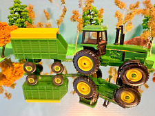 JOHN DEERE Farm Toy Tractor & Forage Wagon Set, ERTL, 1:64 Scale picture