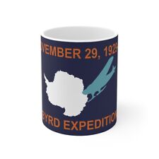 50th Anniversary Flag Byrd's First Antarctic Expedition - White Coffee Cup 11oz picture