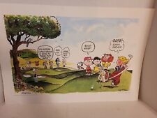 Rare Dennis the Menace & Peanuts Print Cartoon Golf 1982 picture