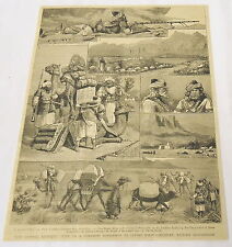 1884 magazine engraving ~ Gen Kennedy Expedition to TAKHT-I-SULEIMAN Afghanistan picture
