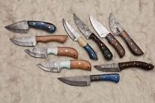 LOT OF 10 PCS HANDMADE DAMASCUS STEEL BLADE MIX SKINNER  HUNTING KNIFE # H-21 picture