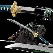 Clay Tempered T10 Steel Sharp Japanese Samurai Sword Katana Tanto Full Tang#1146 picture