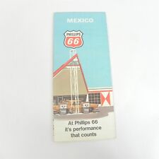 VINTAGE 1971 PHILLIPS 66 GAS OIL COMPANY TOURING ROAD MAP OF MEXICO 18 X 29 picture