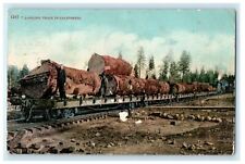 1910 Log In Trains, Santa Cruz, California CA Posted Antique Postcard picture