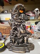 ANTIQUE MR PUNCH DOOR STOP CAST IRON RARE COLLECTIBLE   picture