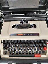 Brother Accord 12 Vintage Portable Manual Typewriter, Case & 2 New Ink Ribbons picture