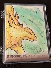 🔥2014 Upper Deck Dinosaurs Sketch Card 1 of 1. picture