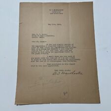 antique letter Port Arthur TX B. T. McWhorter to State Rep. B. E. Quinn 1929 picture