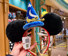 Authentic Disney Sorcerer Fantasia Mickey Mouse Ear Hat Headband shanghai disney picture