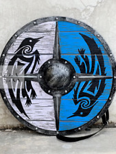 Raven Authentic Battleworn Wooden Viking Shield picture