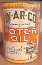 Vintage Enarco EN-AR-CO 5 qt Motor Oil Can Gas & Oil Advertising picture