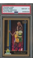 1990 Skybox Rookie Shawn Kemp #268 Card Signed Sonics PSA/DNA GEM MINT 10 picture
