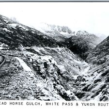 c1950s Alaska Railway RPPC Dead Horse Gulch White Pass Yukon Photo Postcard A98 picture