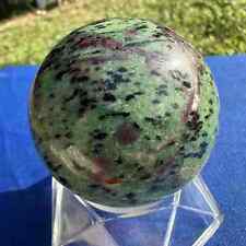 370g Natural Ruby Zoisite Quartz Sphere Crystal polished Ball Energy Healing picture