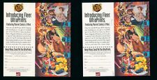 (4) 1994 Fleer Ultra X-Men 3 card promo sheet X-FACTOR Havok Polaris Cyclops picture