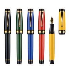 Oversized Size Metal Fountain Pen EF/F/M Nib,Golden Trim & Converter Writing Set picture