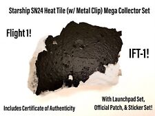SpaceX Starship SN24 Mega Set RARE Heat Shield Tile & Launchpad Set w/ Patch 24 picture
