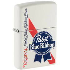 Zippo Windproof Lighter Pabst Blue Ribbon Design with Bold Red Stripe 48746 picture