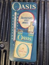 HTF-VTG OASIS CIGARETTE ADVERTISING THERMOMETER METAL SIGN  13” Works-POP-OUT picture