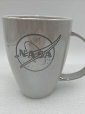 NASA Jumbo Coffee Mug Pearl White Glaze With Silver Logo picture