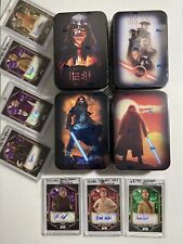 Topps Star Wars Obi Wan Collectors Exclusive Sealed Tins Full Set 4 Autos/Hobby picture