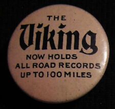 RARE 1890's THE VIKING BICYCLE ADVERTISING BUTTON STUD PIN picture