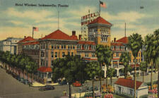 Jacksonville,FL Hotel Windsor Tichnor Duval County Florida Linen Postcard picture
