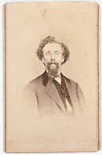 ANTIQUE CDV CIRCA 1860s J.H. FITZGIBBON HANDSOME BEARDED MAN ST. LOUIS MISSOURI picture