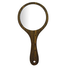 (Green)Vintage Hand Mirror Professional Paddle Mirror With Wood Handle Non Slip picture