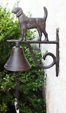 Cast Iron Rustic Vintage Western Puppy Dog Door Wall Dinner Yard Farm Bell Decor picture